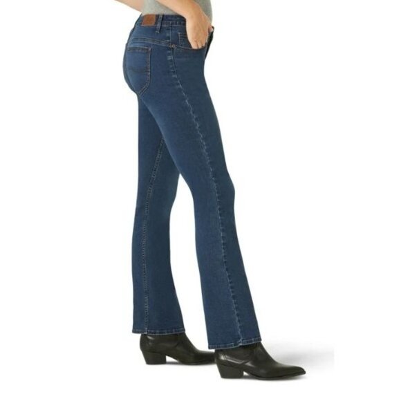 NWT LEE Women’s Shape Illusions Mid-Rise Bootcut Jeans – Lagoon Blue, Size 12L - Picture 3 of 4
